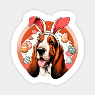 Basset Fauve de Bretagne with Bunny Ears Easter Joy Magnet