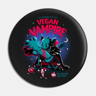 Vegan Vampire halloween Pin