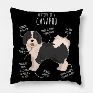 Parti Cavapoo Dog Anatomy Pillow