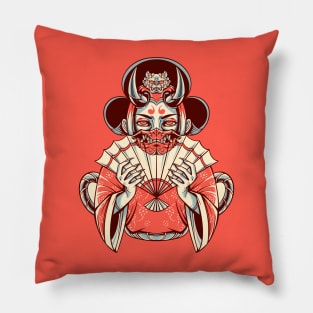 Oni Geisha Pillow