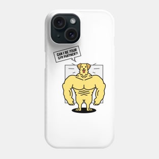 Can I Be Your Gym Partner? Golden Retriever Dog Phone Case