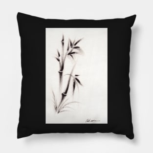 My Happy Place - Sumie bamboo ink Brush pen painting Pillow