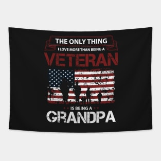 Love Veteran Grandpa Tapestry