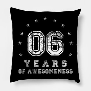 Vintage 6 years of awesomeness Pillow