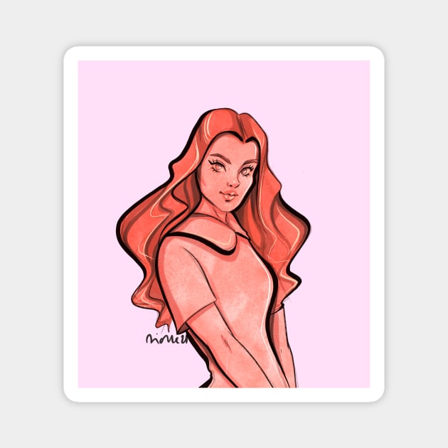 Orange girl Magnet by didlestown