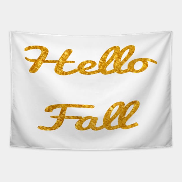 Hello Fall in Gold Tapestry by Seven Mustard Seeds