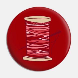 Thread Spool Japanese Ocean Wave (Red) Pin