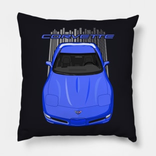 Corvette C5-blue Pillow