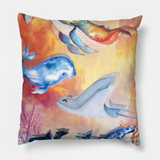 underwater life Pillow