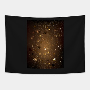 Brown Background with Stars Tapestry