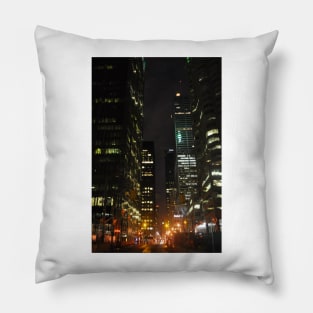 Downtown Toronto at night Pillow