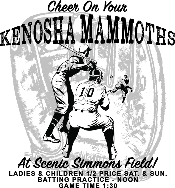 Kenosha Mammoths Kids T-Shirt by Vandalay Industries