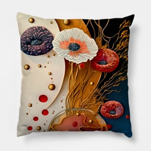 Poppies in a Vase Pillow