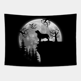 Golden Retriever And Halloween Moon Tapestry