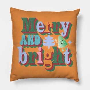 Merry and Bright Retro Pillow