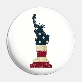 American Flag Statue of Liberty Pin