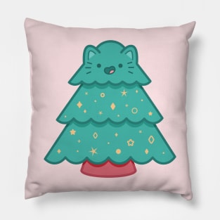 Christmas Tree Cat Pillow