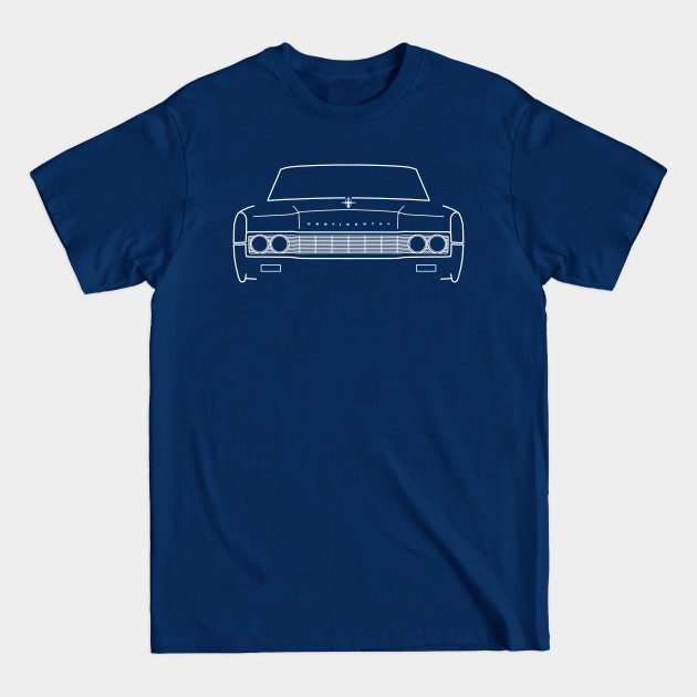 1967 vintage Lincoln Continental outline graphic (white) - Classic Car - T-Shirt