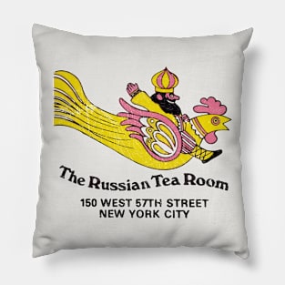 The Russian Tea Room, NYC -  70s Retro Aesthetic Pillow