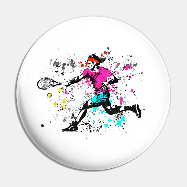 Federer Splash of Colors Pin by danieljanda