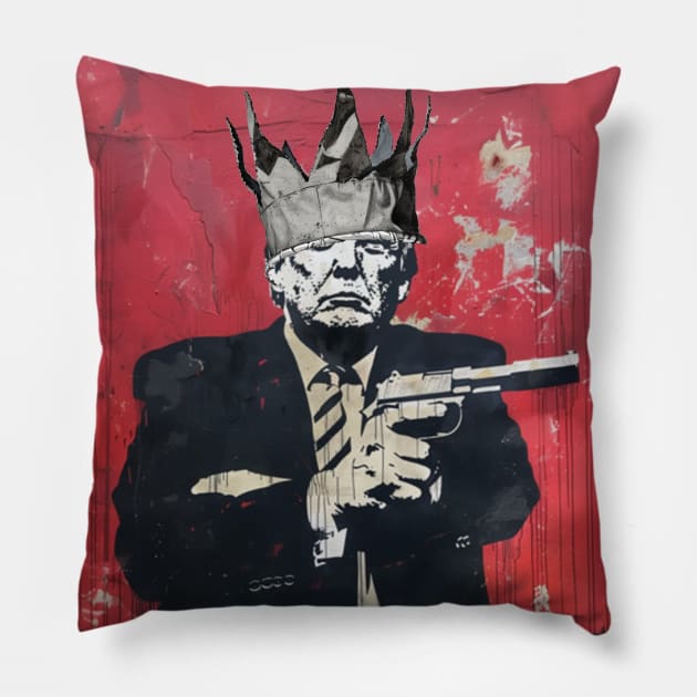 Donald Trump: King Trump Pillow by Puff Sumo