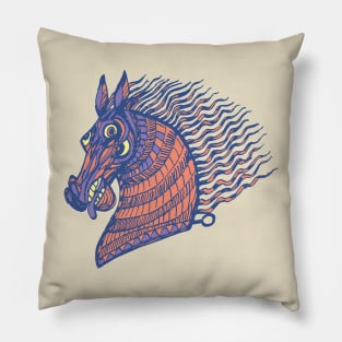 head of the head of the CRAZY HORSE Pillow