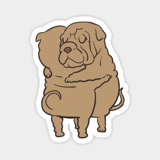 Shar Pei hugs Magnet