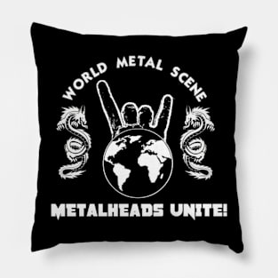 Metalheads Unite Pillow