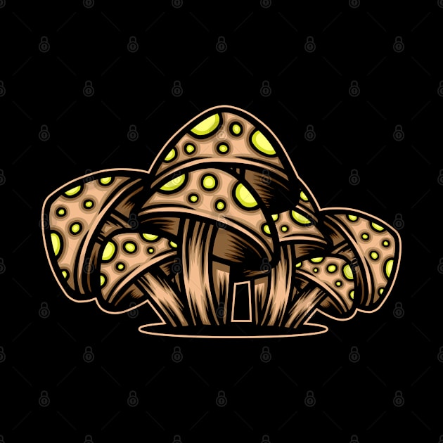 Forest mushroom illustration by WODEXZ