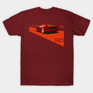 100 Miles per Hour Ferrari F40 The Greatest Ever T-Shirt Black / XL