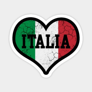 Italia Flag Heart Love Italy Italian Magnet