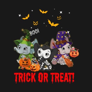 Trick Or Treat Elephant Halloween Gift T-Shirt