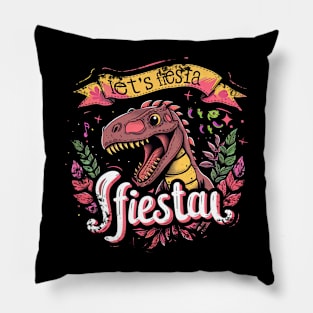 Happy cinco de mayo let's fiesta cute dino Pillow