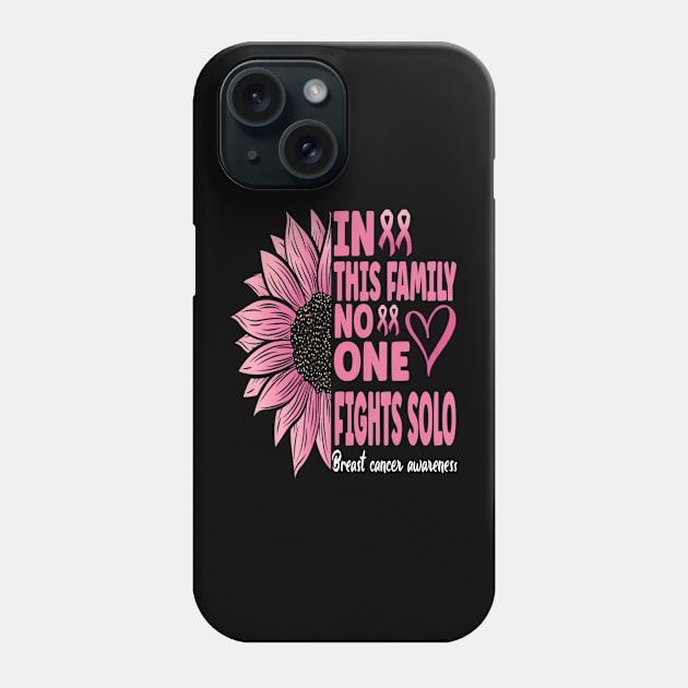 Breast Cancer Support Family Breast Cancer Awareness Phone Case by Mitsue Kersting