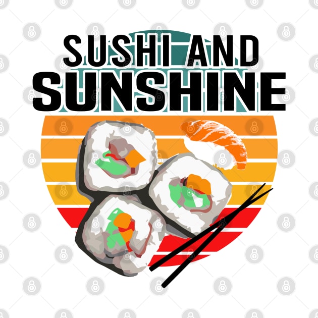 Sushi and Sunshine Retro Vintage Sunset - Cool Summer by dnlribeiro88