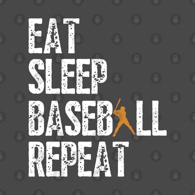 Eat Sleep Baseball Repeat, Funny Baseball Players Kids Boys by Just Me Store