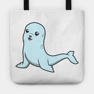 Kawaii grey seal Tote