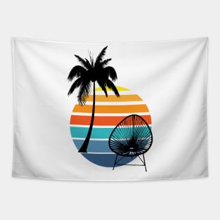 Acapulco chair retro sea sunset vintage mexican design Tapestry