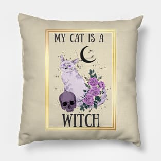 My Cat Is A Witch Pillow