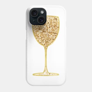 Wine - gold glitter Phone Case