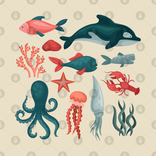 Sea Animals Collection by Mako Design 