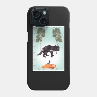 Tasmanian Devil in green Phone Case