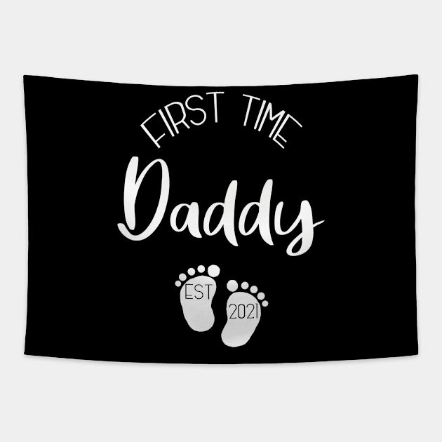 First time daddy Est. 2021 Tapestry by Die Designwerkstatt