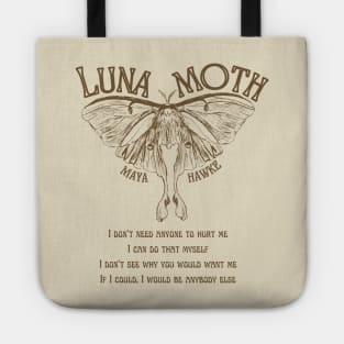 MAYA HAWKE'S LUNA MOTH LYRICS ART Tote