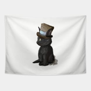 Gentleman Kitty Cat in a Hat Tapestry