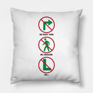 No L Holiday Signs Design Pillow
