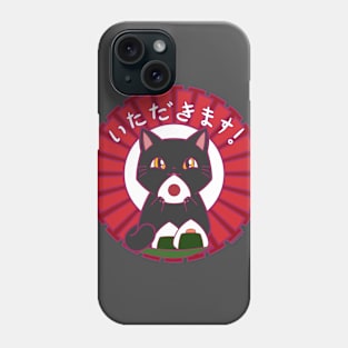 Onigiri Cat - time to eat! Phone Case