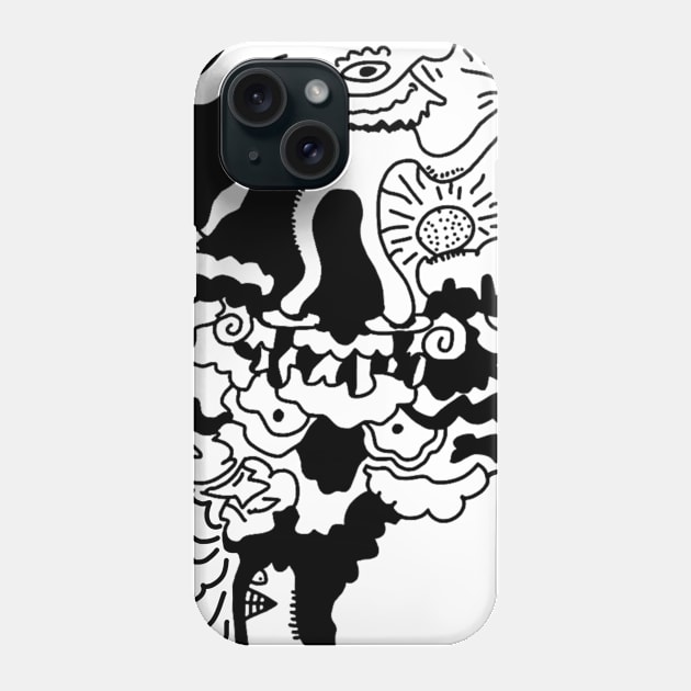 overthinking cat Phone Case by Majnun_Drawings