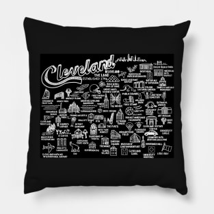 Cleveland Ohio Map Pillow