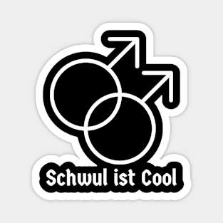 Schwul ist Cool - Gay is Cool German Male Symbols Gay Pride Magnet